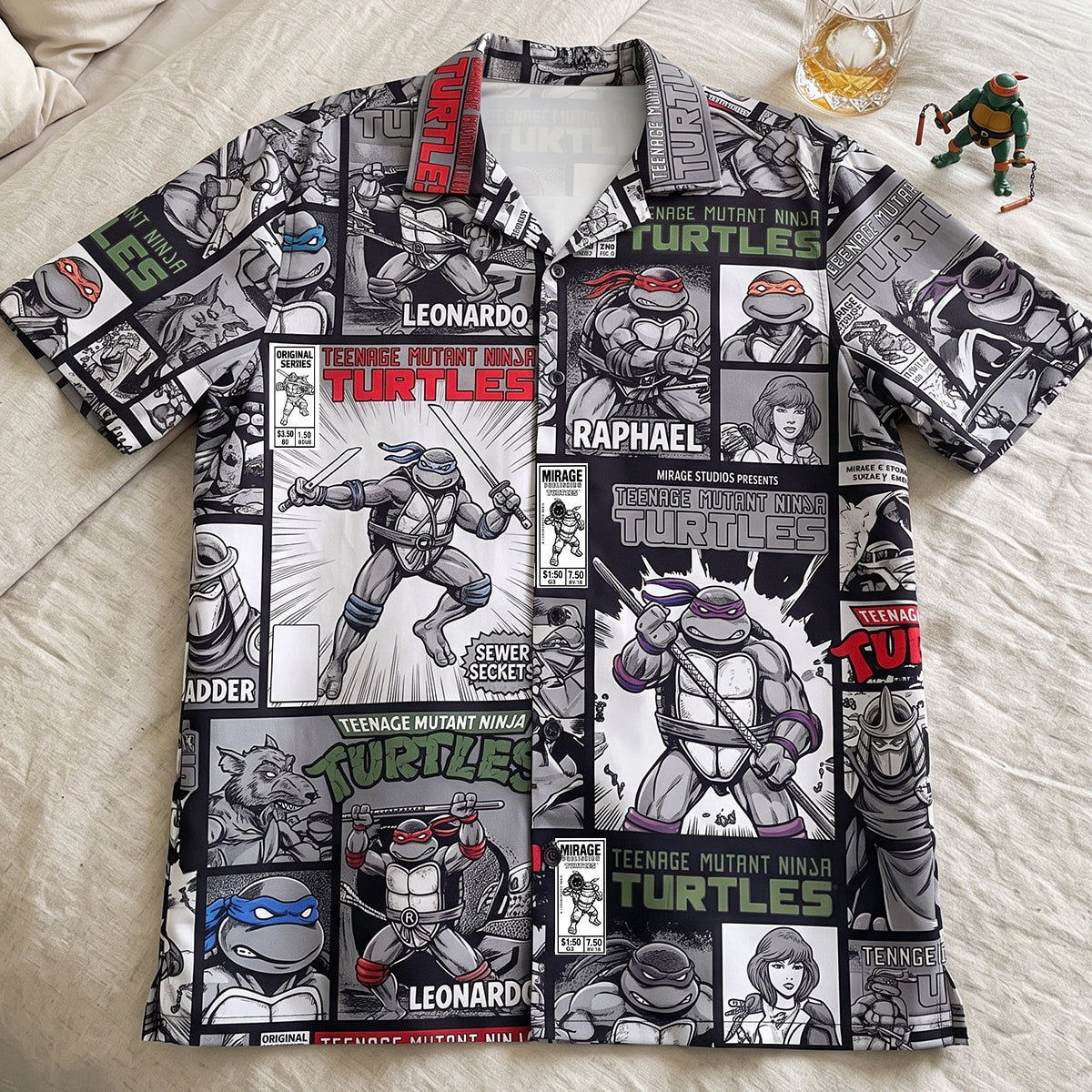 "Cowabunga! Embrace Your Inner Ninja - Customized Sewer Story Hawaiian Shirt" Hawaiian Shirts PopCulturePrints