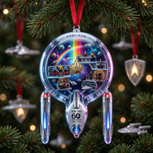 Load image into Gallery viewer, Explore the Final Frontier - Ship To Uncharted Space Ornament, Personalized Gifts
