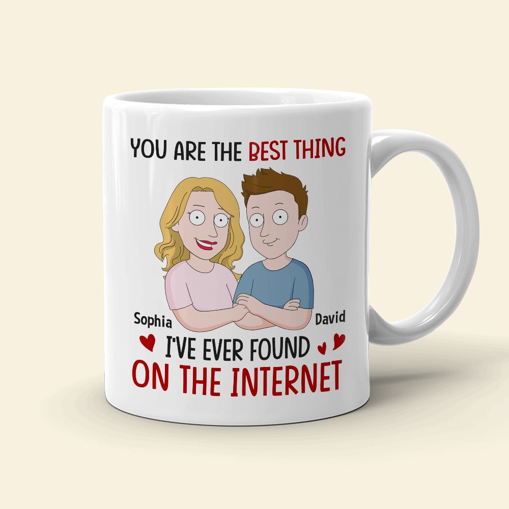 Personalized Cartoon Couple Mug | Unique Valentine’s Day Gifts for Partners Coffee Mug PopCulturePrints