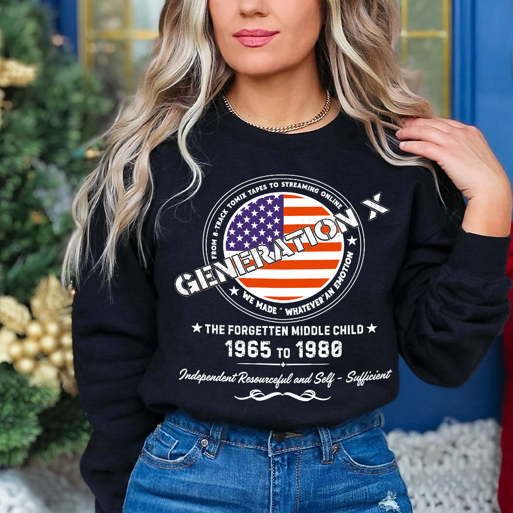 Generation X Retro Sweatshirt - Celebrate the Independent Middle Child