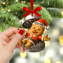 Load image into Gallery viewer, “Celebrate the Holidays with a Smile” - Funny Gingerbread Christmas Ornament - Personalized Gifts for Smokers Ornament PopCulturePrints
