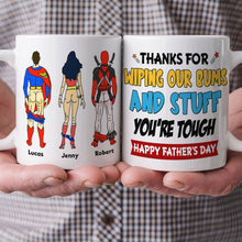 Load image into Gallery viewer, Fun Personalized Superhero Dad Mug - Father&#39;s Day Gift Coffee Mug PopCulturePrints
