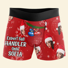 Load image into Gallery viewer, Personalized Christmas Boxers - Expert Ball Handler Theme Boxer Briefs PopCulturePrints
