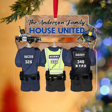Load image into Gallery viewer, Custom Police Family Christmas Ornament - Personalized Gift Ornament PopCulturePrints
