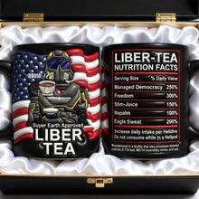 Load image into Gallery viewer, "Super Earth Approved!" - Customizable Freedom Squad 250th Anniversary Black Mug - Perfect Gift for Game Lovers Coffee Mug PopCulturePrints
