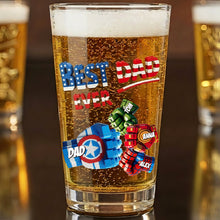 Load image into Gallery viewer, "Best Dad Ever" - Personalized Legendary Dad Drinking Glass - Gift for Dad and Grandpa Beer Glasses PopCulturePrints
