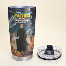Load image into Gallery viewer, The Best Father in the Galaxy - Personalized Tumbler for Dads, Grandpas &amp; More! Tumbler Cup PopCulturePrints
