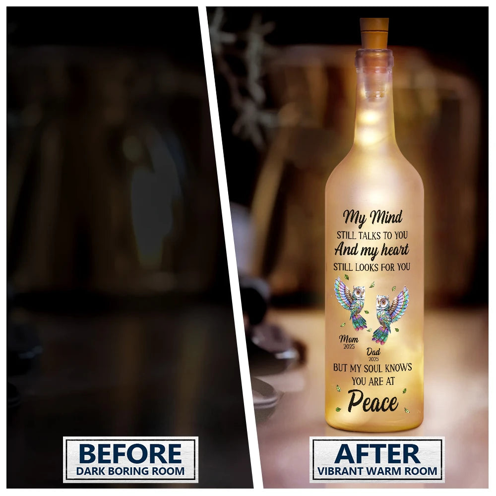 My Mind Still Talks To You - Personalized Bottle Light Bottle Light PopCulturePrints