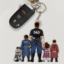 Load image into Gallery viewer, &quot;A Father’s Love – Custom Keychain for Dad and Grandpa&quot; - Personalized Gift for Any Father Figure Keychains PopCulturePrints
