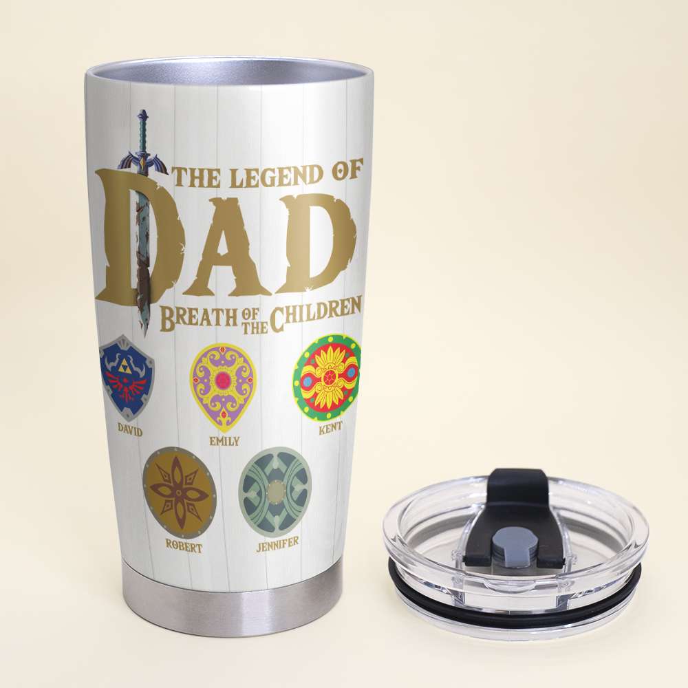 Personalized Legend of Dad Tumbler - Custom Names