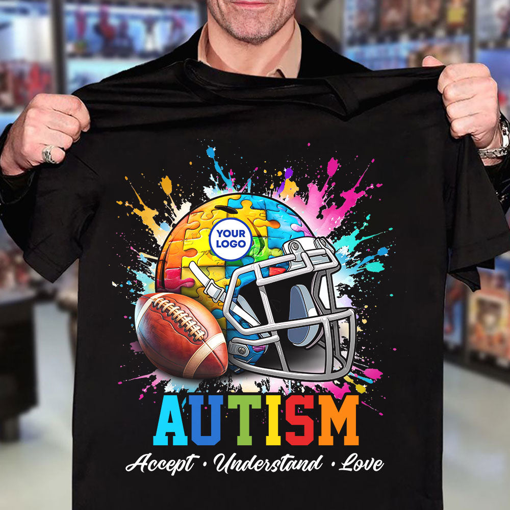 Embrace Diversity: Personalized Autism Football Shirt - Custom Gift for Football Lovers Shirts PopCulturePrints