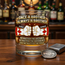 Load image into Gallery viewer, Once A Brother, Always A Brother – Personalized Drinking Glass for Brothers Glass PopCulturePrints
