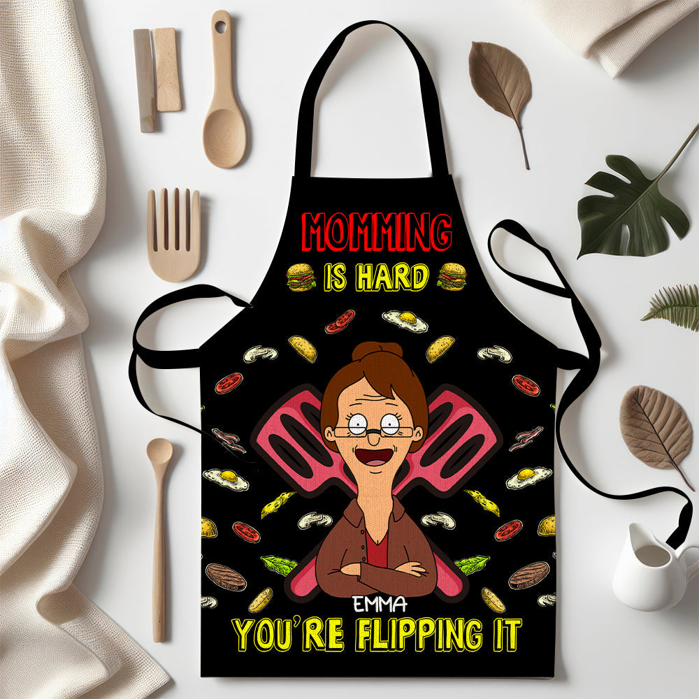 Personalized Apron for Moms - Momming is Hard Aprons PopCulturePrints