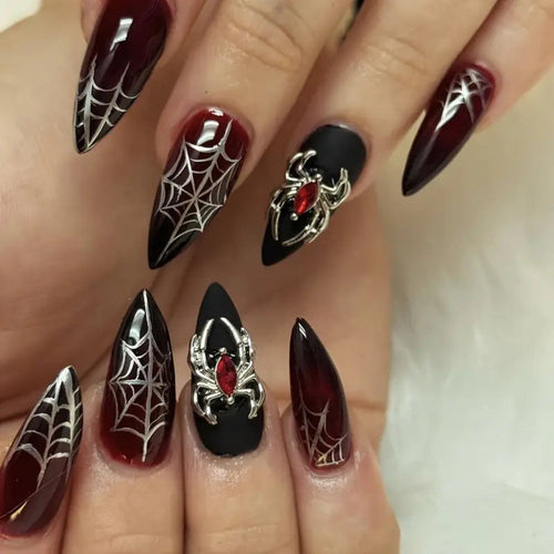 “Spook Your Style!” - Almond Shaped Halloween Press-On Nails - Personalized Gift for Her Press-On Nails PopCulturePrints