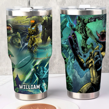 Load image into Gallery viewer, Personalized Sci-Fi Adventure 30oz Tumbler - Halo Inspired Tumbler Cup PopCulturePrints
