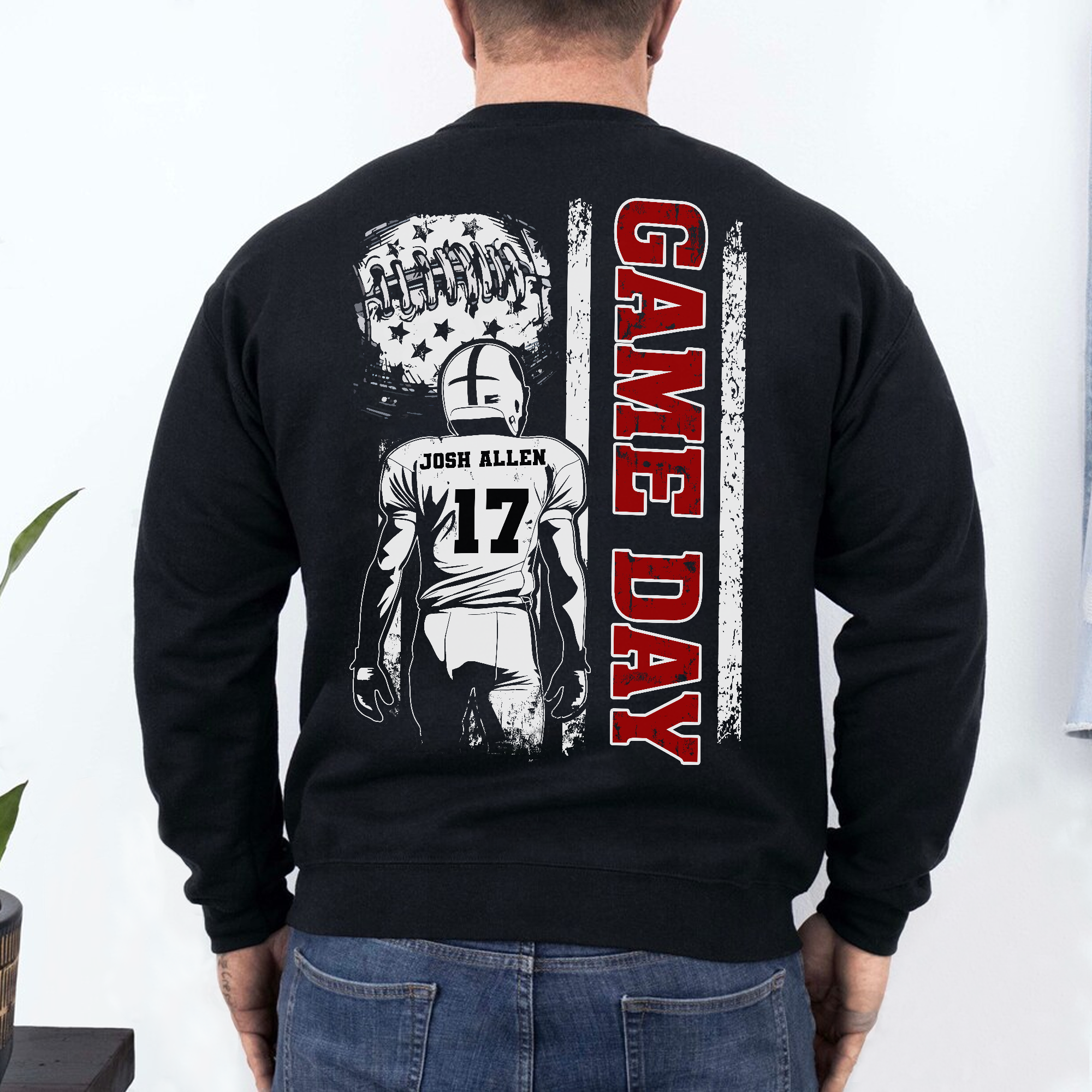 Custom American Football Fan Shirt - Personalized Game Day Apparel