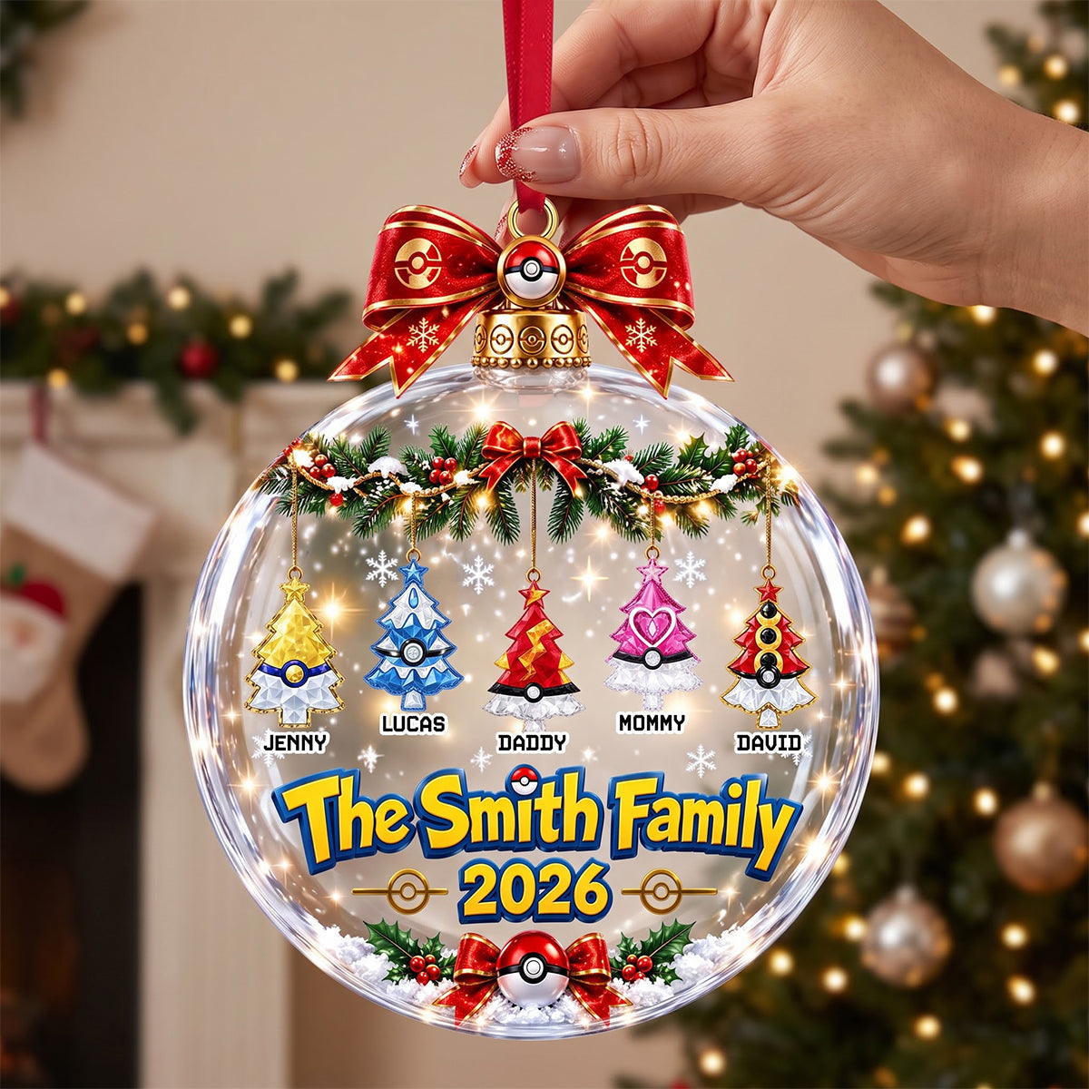 “Celebrate Your Family’s Love” - Personalized Family Tree Ornament - Custom Gift for Family and Friends