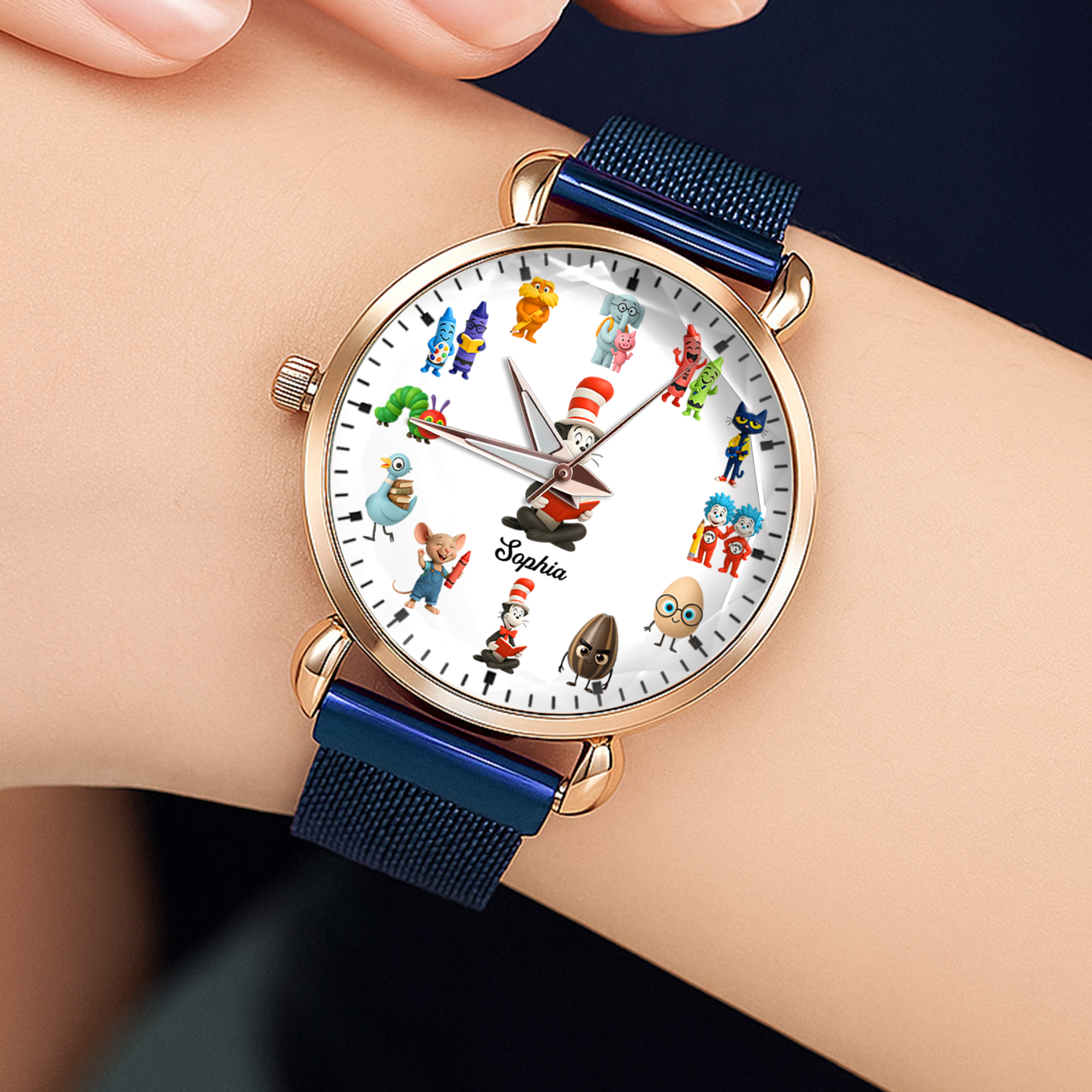 Time to Shine! A Personalized Teacher Mesh Strap Quartz Watch Quartz Watch PopCulturePrints