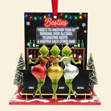 Load image into Gallery viewer, Besties Quote Ornament - Personalized Christmas Gift for Friends
