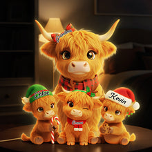 Load image into Gallery viewer, “The Sweetest Memories Glow” - Adorable Highland Cows Acrylic Light Box - Personalized Gifts for Grandma, Mom, and More! Light Box PopCulturePrints

