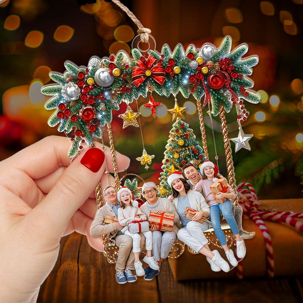 Personalized Family Christmas Ornament - Festive Photo Gift Ornament PopCulturePrints