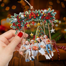 Load image into Gallery viewer, Personalized Family Christmas Ornament - Festive Photo Gift Ornament PopCulturePrints
