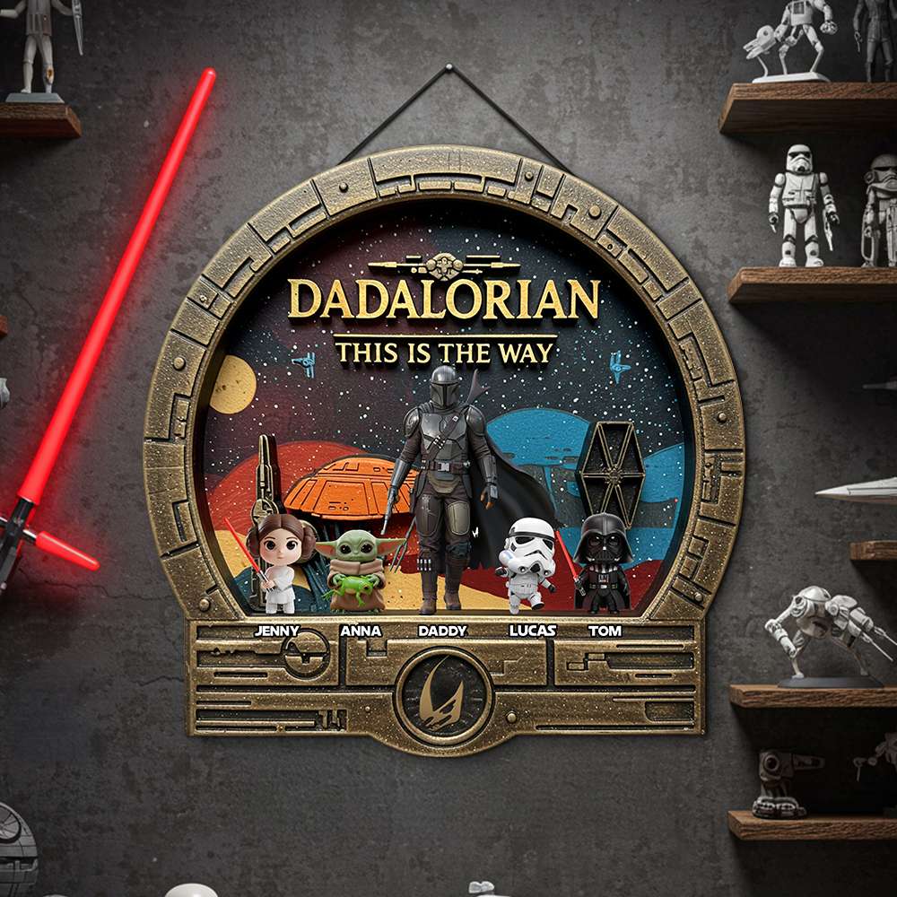 “Best Dad In The Galaxy” - Personalized Metal Sign for Dads, Grandpas & More Metal Signs PopCulturePrints