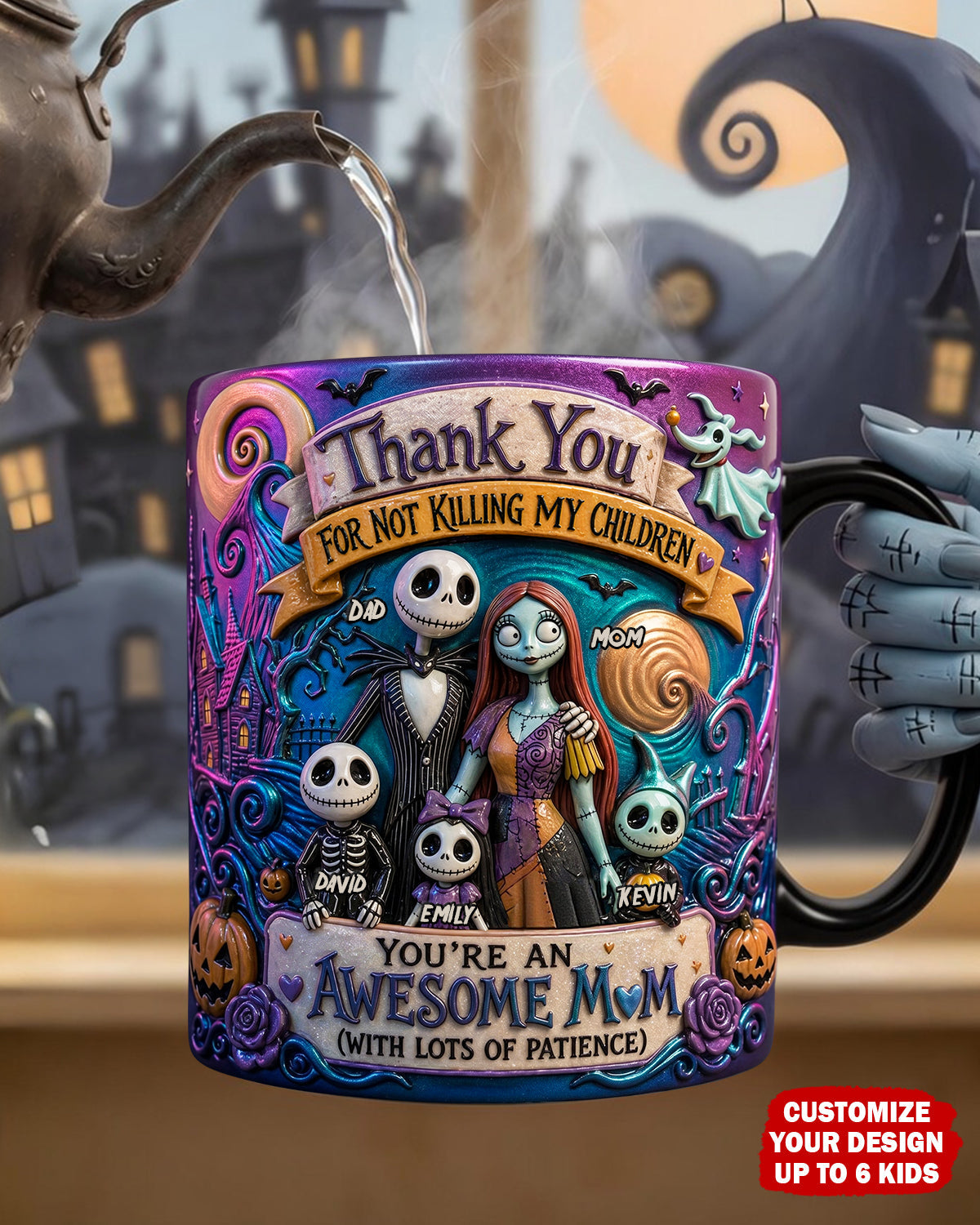 “Thank You For Not Killing My Children” - Unique Personalized Magic Mug - Gift for Mom, Perfect for Mother's Day Coffee Mug PopCulturePrints