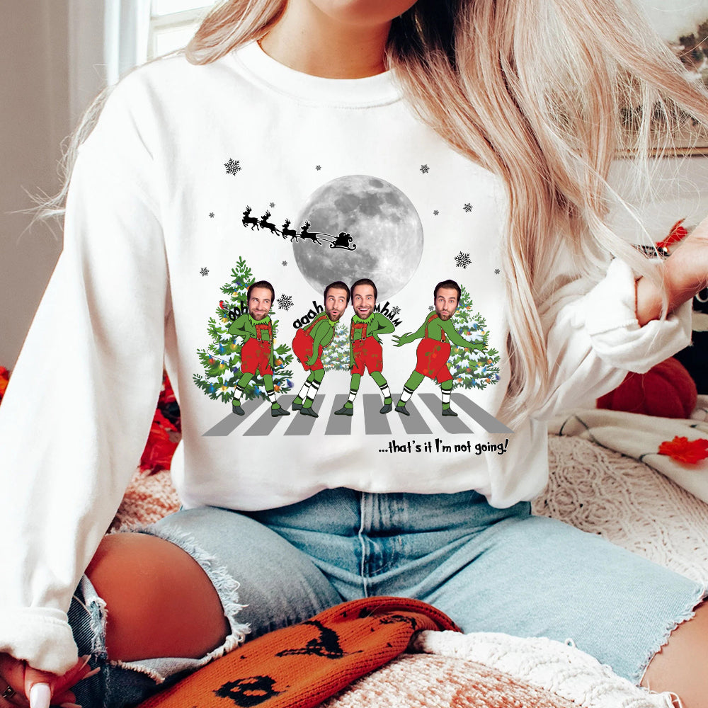 Personalized Green Christmas Sweatshirt for Friends