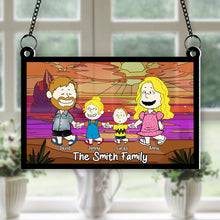 Load image into Gallery viewer, Personalized Family Cartoon Suncatcher Ornament - Custom Characters and Names
