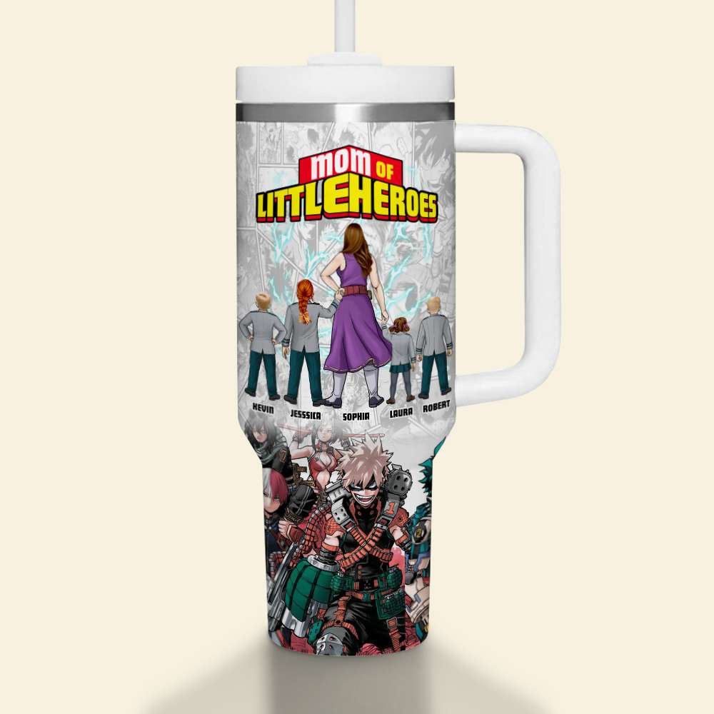 Custom 'Mom of Little Heroes' Anime Tumbler Tumbler Cup PopCulturePrints
