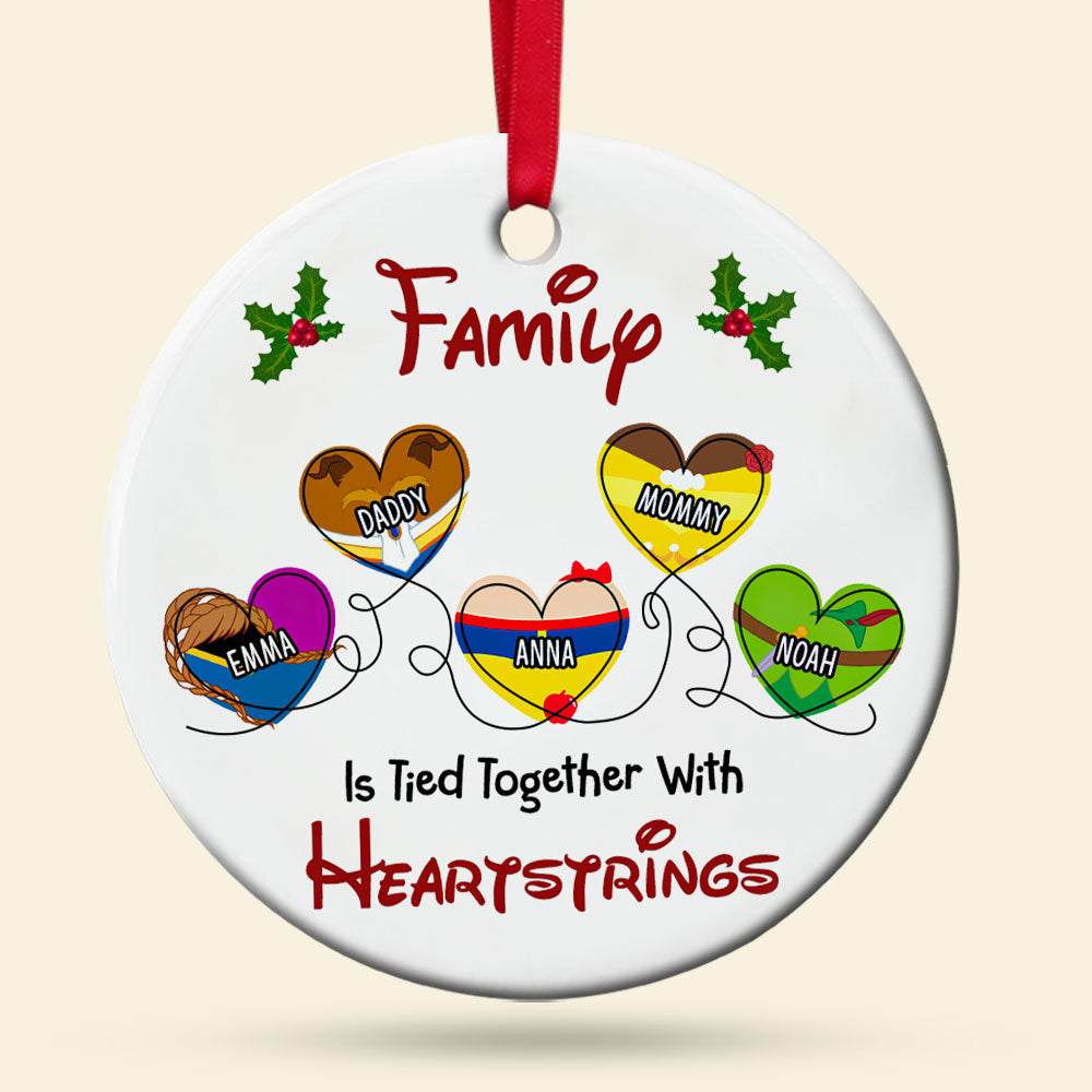 Custom Family Heartstrings Ornament Ornament PopCulturePrints