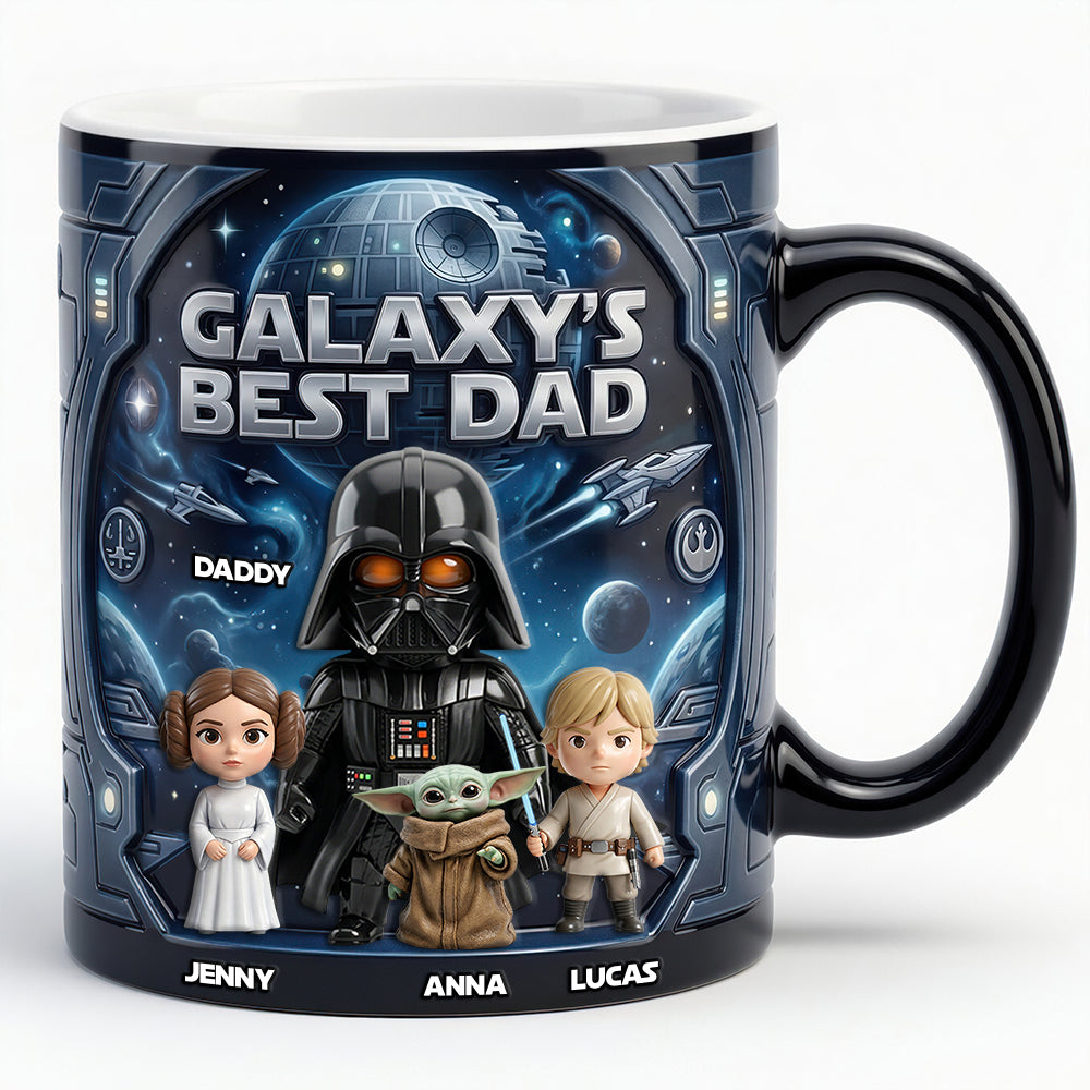 “Galaxy's Best Dad” - Personalized Magic Mug for Dads and Kids Coffee Mug PopCulturePrints