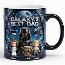 Load image into Gallery viewer, “Galaxy's Best Dad” - Personalized Magic Mug for Dads and Kids Coffee Mug PopCulturePrints
