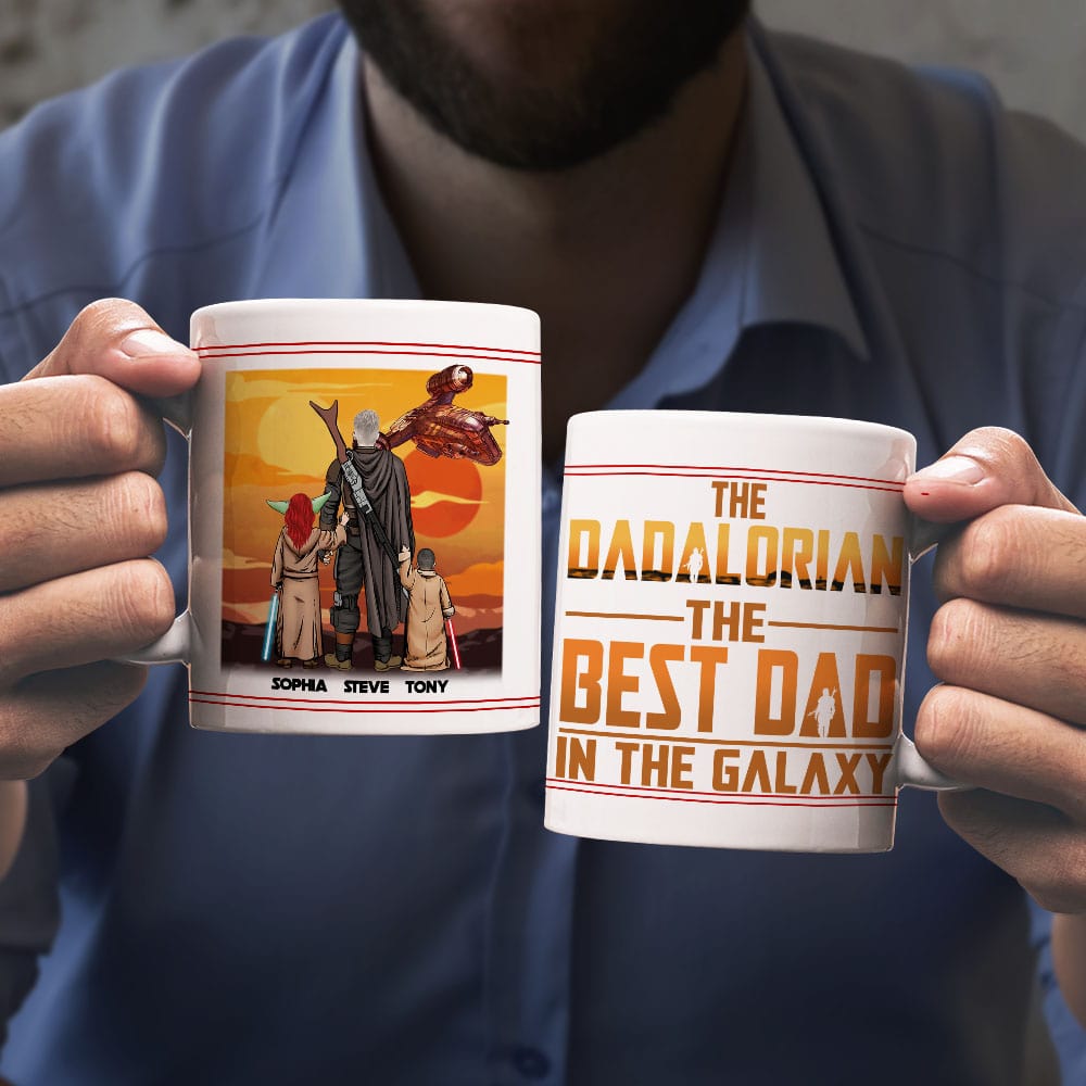 The Dadalorian Personalized Mug - Best Dad in the Galaxy Coffee Mug PopCulturePrints