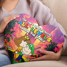 Load image into Gallery viewer, Custom Heart-shaped Pillow for Couples - All Levels of Love Pillow PopCulturePrints
