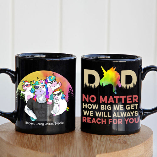 Personalized Family Unicorn Dad Coffee Mug - Heartfelt Gift Coffee Mug PopCulturePrints