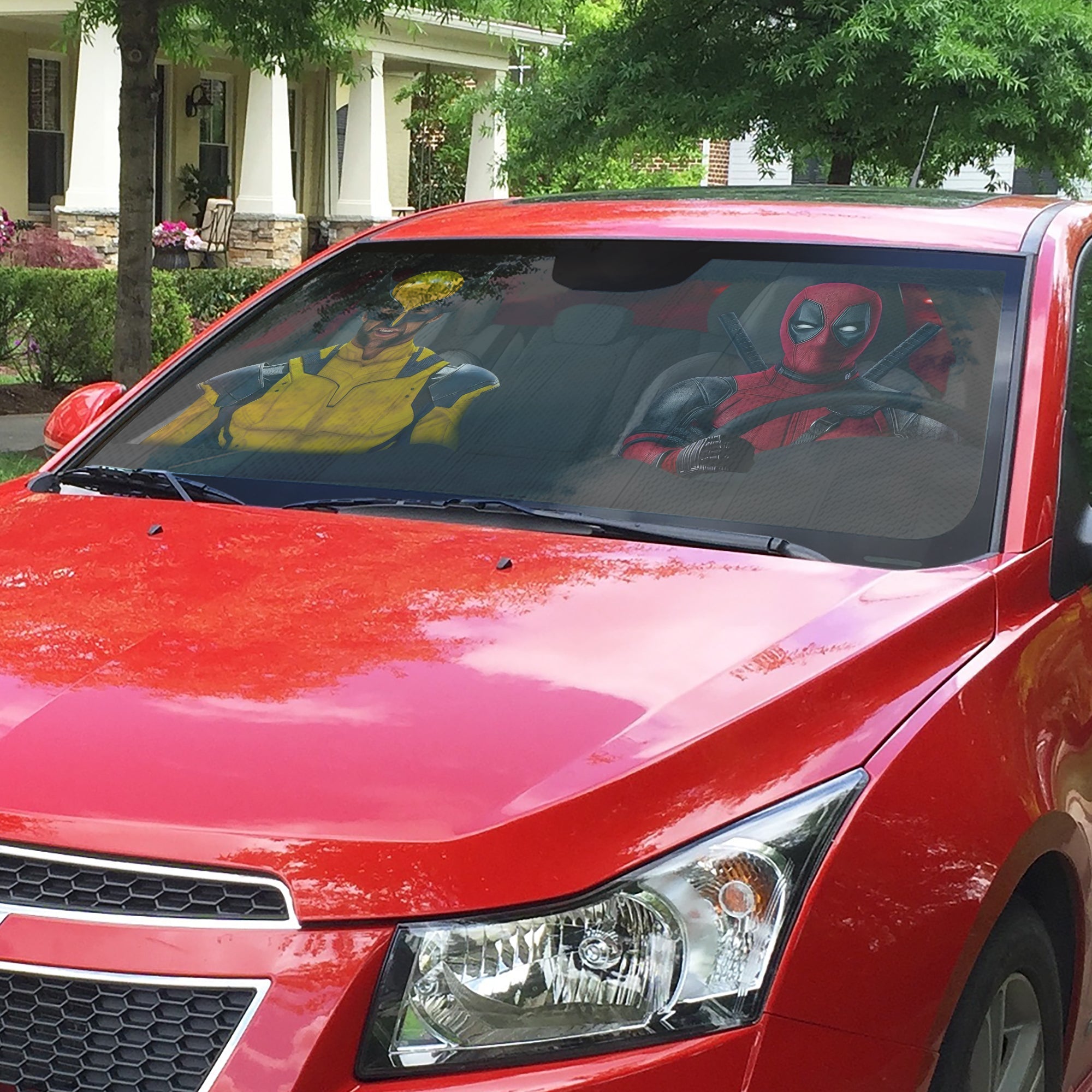 Deadpool and Wolverine Car Sunshade