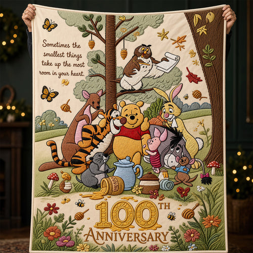 Sometimes the smallest things bring the biggest joy - 100th Anniversary Childhood Cartoon Blanket - Personalized Gift for Everyone Blanket PopCulturePrints
