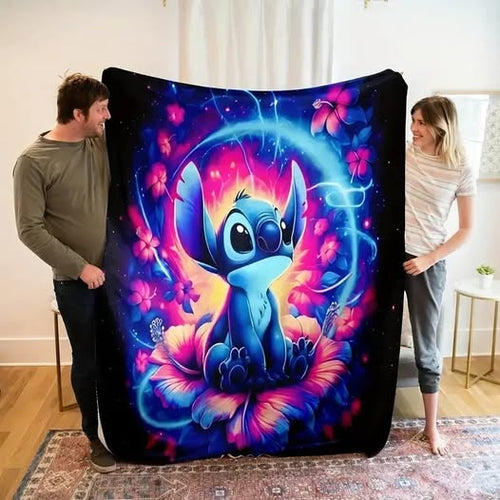 “Wrap Yourself in Magic” - Galaxy Cute Creature Blanket - Personalized Gift for Movie Fans Blanket PopCulturePrints