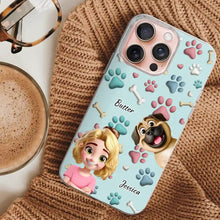 Load image into Gallery viewer, “Celebrate Your Furry Friend!” - Personalized 3D Effect Clear Phone Case - Gift for Dog Moms, Dog Dads, Grandparents Clear Phone Case PopCulturePrints
