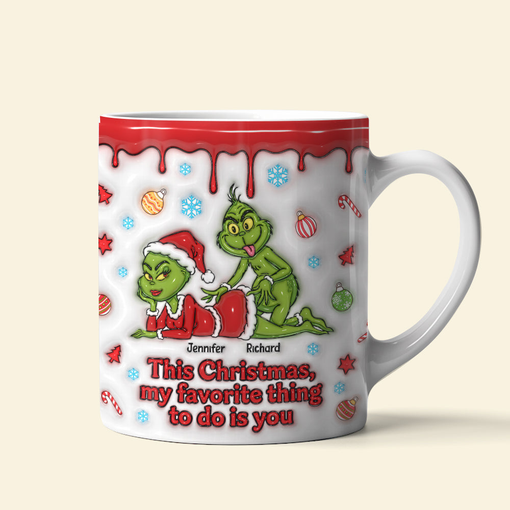 Naughty Green Couple Coffee Mug - A Joyful Personalized Gift for Couples Coffee Mug PopCulturePrints