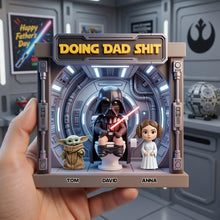 Load image into Gallery viewer, Doing Dad Stuff - Funny Space Dad Acrylic Plaque | Personalized Gift for Dads Shaped Plaques PopCulturePrints
