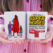 Load image into Gallery viewer, Supermom &amp; Kids Personalized Coffee Mug Coffee Mug PopCulturePrints
