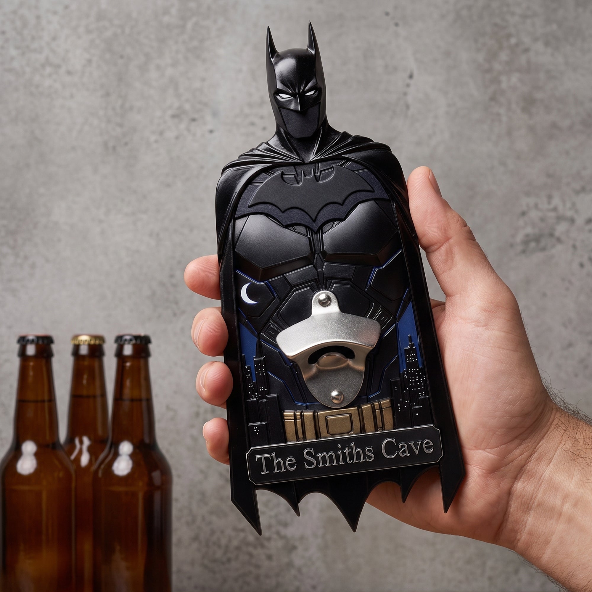 Shadow Hero Wall Hanging Bottle Opener - Personalized Gifts 02haqn130726 Beer Glasses PopCulturePrints
