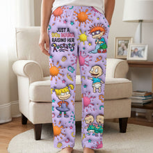 Load image into Gallery viewer, “Just a 90s Mama Raising Her Rugrats” - Funny Kids Pajama Pants - Personalize for Mom and Grandma Pajama Pant PopCulturePrints
