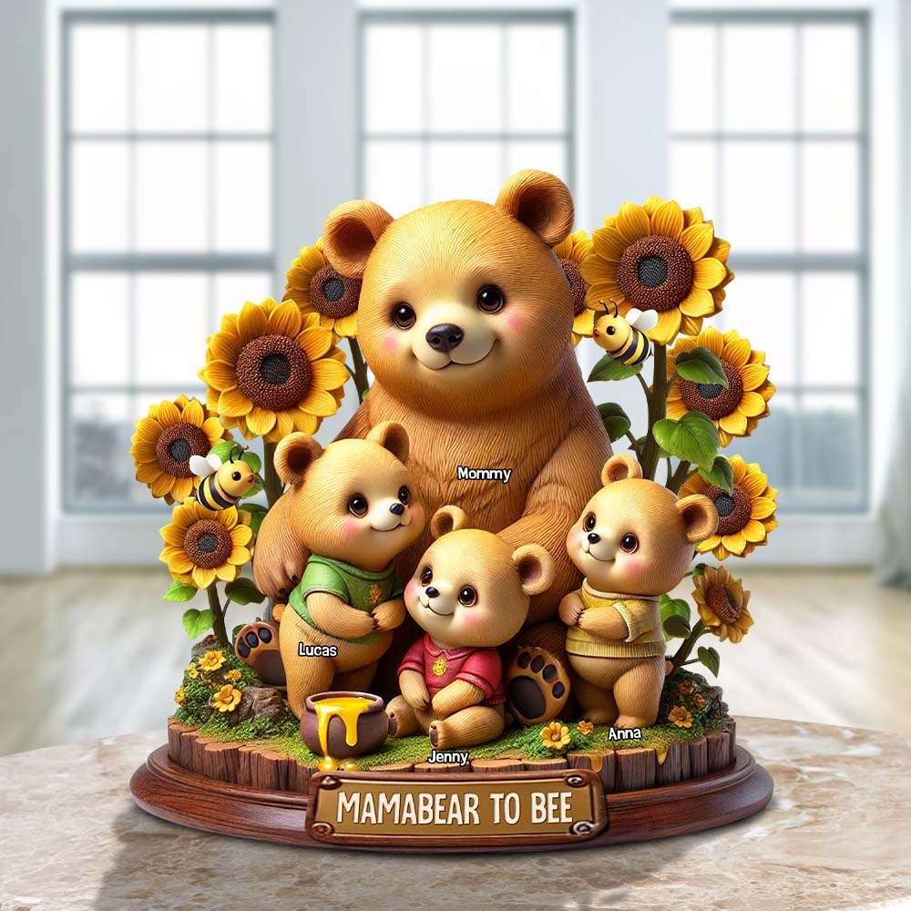 "Celebrate the Love of Family with Our Charming Mom Flat Wood Sign - Personalized Gift for Mom and Grandma" Shaped Plaques PopCulturePrints