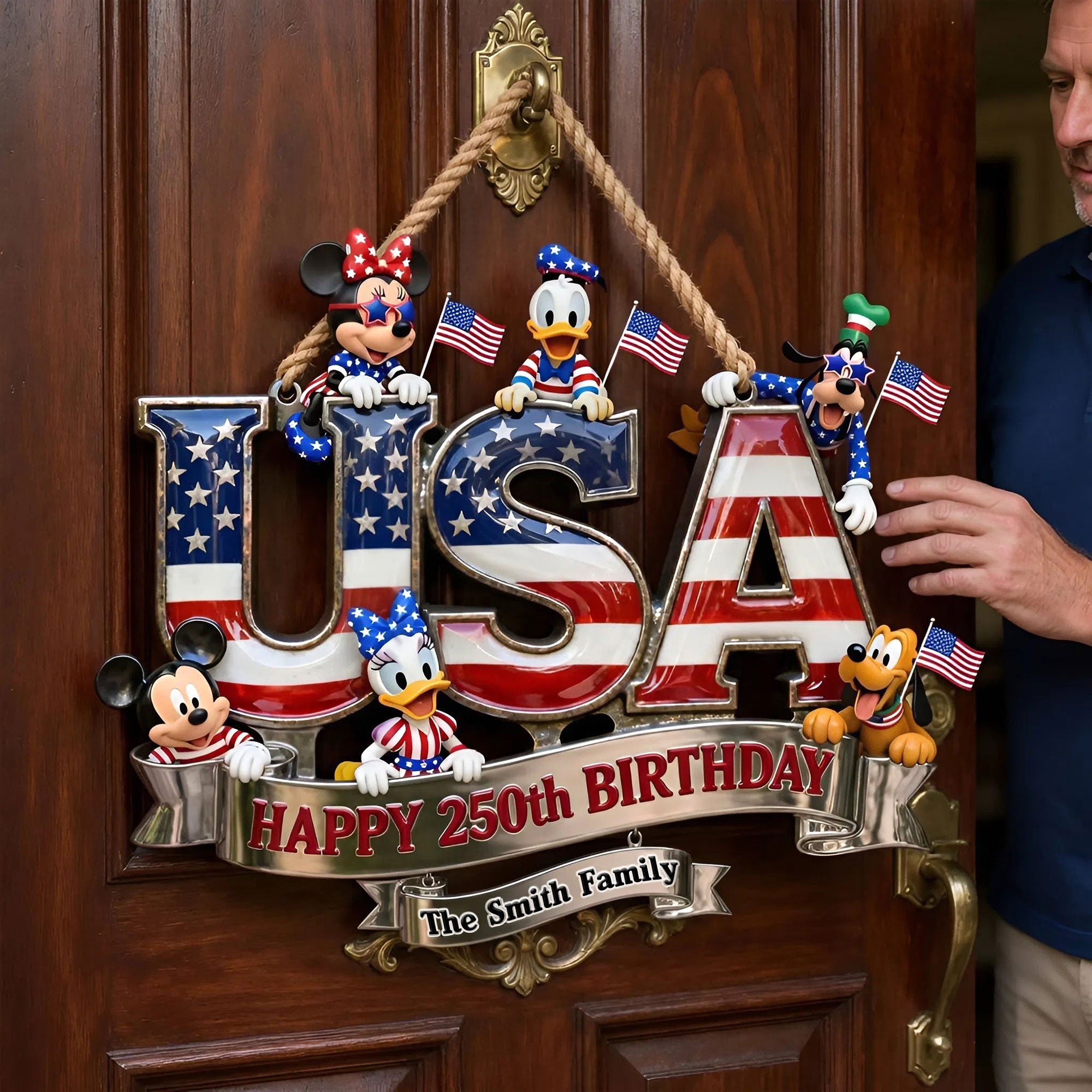 Celebrate Your Family's Special Day - USA Birthday Family Acrylic Sign - Personalized Gift for Loved Ones Acrylic Sign PopCulturePrints