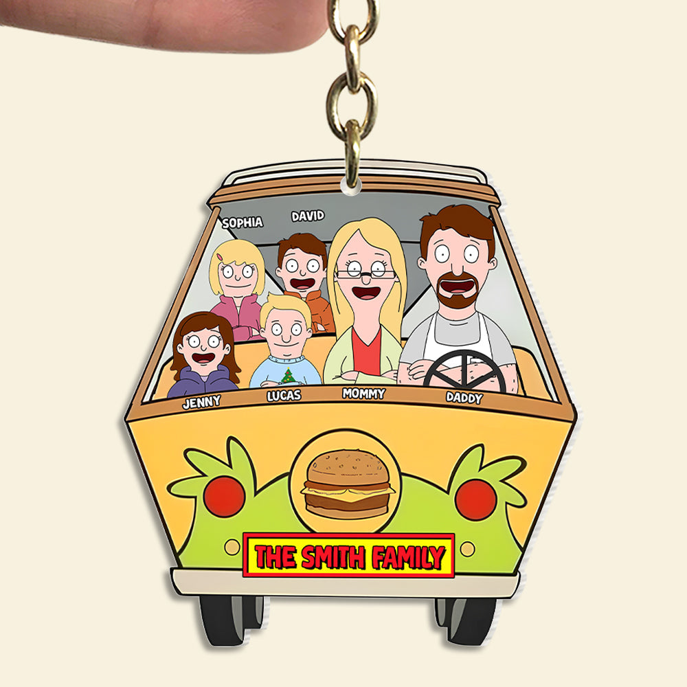 Personalized Pop Culture Family Keychain - Unique Gift for Any Occasion Keychains PopCulturePrints