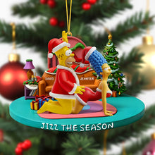 Load image into Gallery viewer, “Jizz the Season” – Mischievous Couple Fun Christmas Ornament - Personalized Gift for Couples Ornament PopCulturePrints
